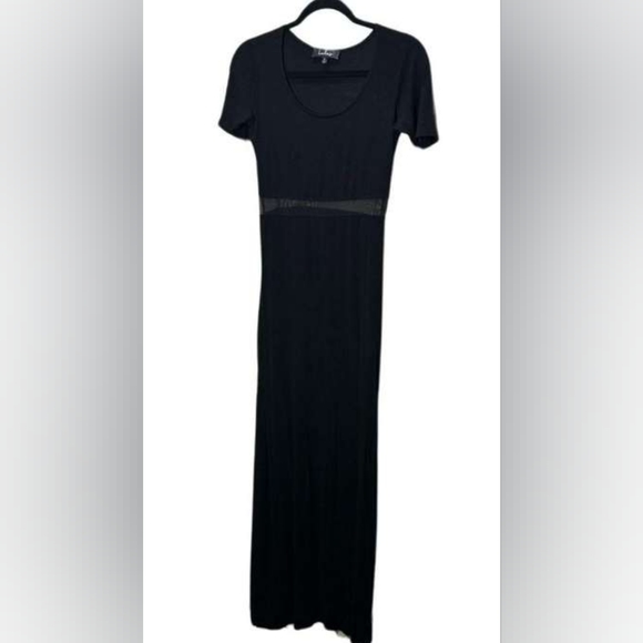 Lulus Lulu’s Black Sheer Mesh Cutout Maxi Dress - Picture 2 of 7